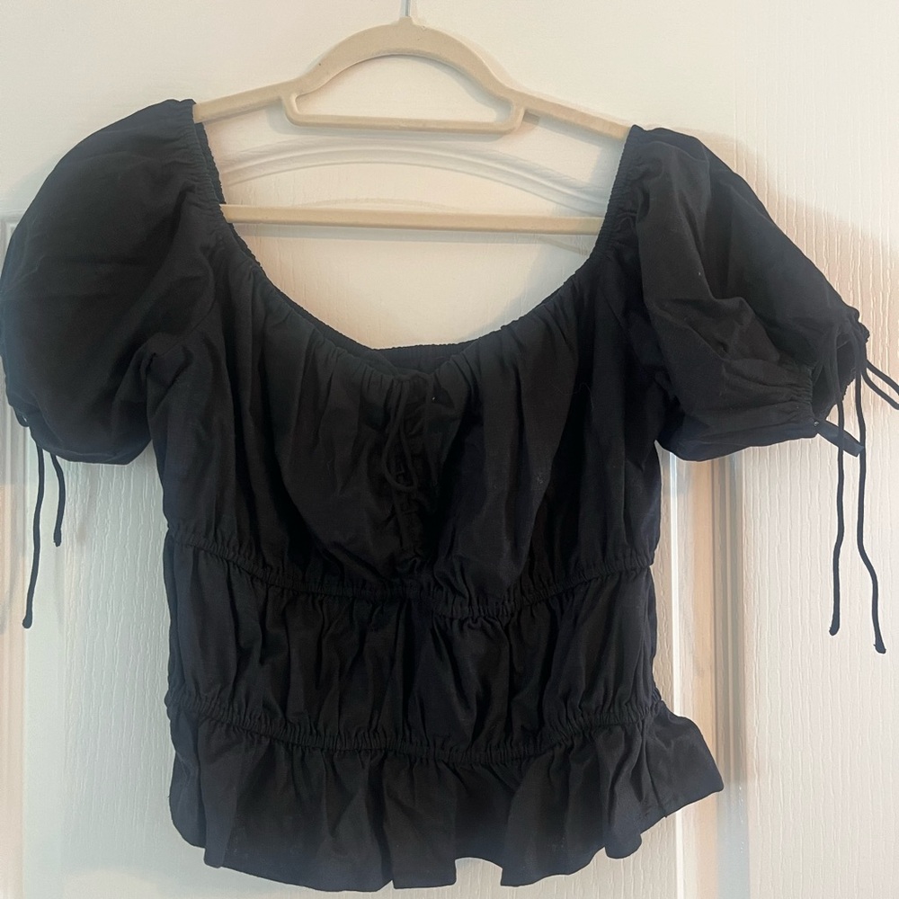 Majorelle Puff Sleeve Top
